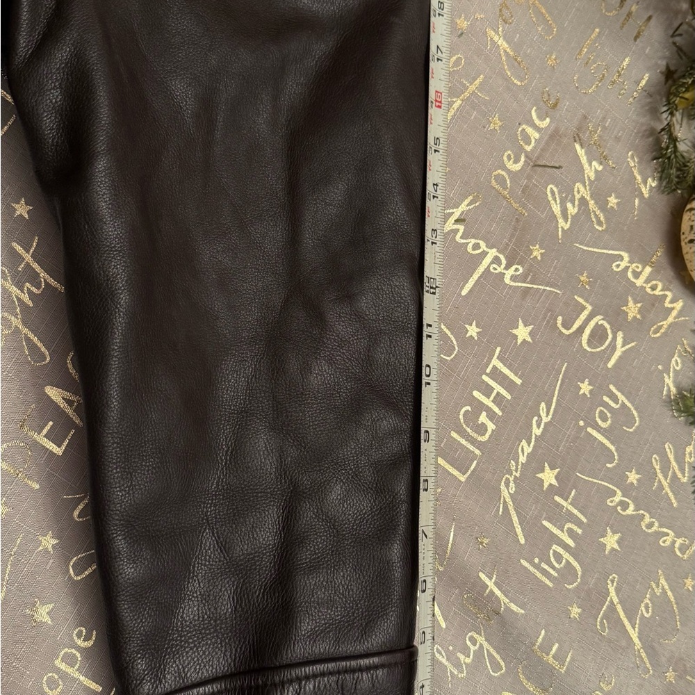 Vintage American Born Coat Women Small Brown Leather Jacket Lined Retro Y2K - Picture 16 of 16